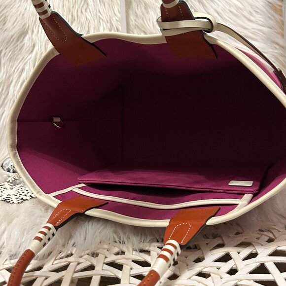 HERMES Steeple 25 Tote Bag in Rose Pourpre - Picture 10 of 16